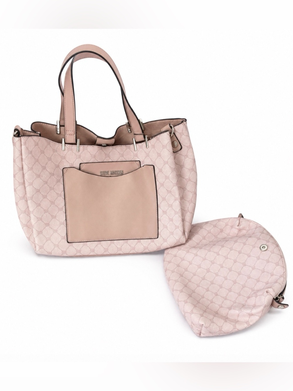 Steve Madden Blush Handbag BParker Purse with Inside Removeable Pouch